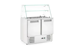 Stół chłodniczy sałatkowy z nadstawą, stół dwukomorowy, 146L, 230V/145W, 695x900x(H)1270mm Arktic