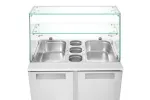 Stół chłodniczy sałatkowy z nadstawą, stół dwukomorowy, 146L, 230V/145W, 695x900x(H)1270mm Arktic
