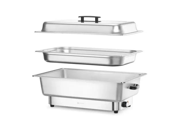 Kuchenka elektryczna Pollina, Profi Line, 9L, srebrny, 230V/900W, 587x440x273mm HENDI 204900
