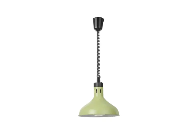 Lampa do podgrzewania potraw wisząca, w kształcie dzwonu, zielony, 230V/250W, ⌀295x(H)207mm HENDI 273692