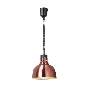 Lampa do podgrzewania potraw wisząca, w kształcie kopuły, miedziany, 230V/250W, ⌀250x(H)207mm HENDI 273623