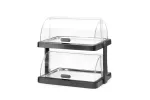 Witrynka chłodząca roll-top Duo UNIQ 480x355x480 mm, taca 400x300 mm, ABS/PET, czarna, Hendi 871812