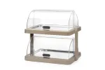 Pojedyncza witrynka chłodząca roll-top Duo UNIQ, Podwójna, beżowy, 480x355x480mm, Prostokątny HENDI 871959