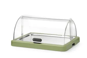 Pojedyncza witrynka chłodząca roll-top Duo UNIQ, Pojedyncza, zielony, 460x355x220mm, Prostokątny HENDI 871966