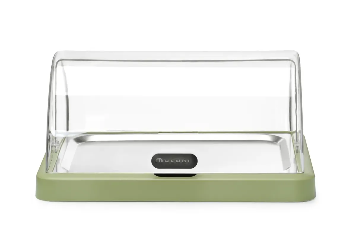 Pojedyncza witrynka chłodząca roll-top Duo UNIQ, Pojedyncza, zielony, 460x355x220mm, Prostokątny HENDI 871966