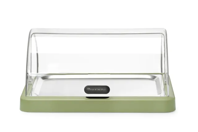 Pojedyncza witrynka chłodząca roll-top Duo UNIQ, Pojedyncza, zielony, 460x355x220mm, Prostokątny HENDI 871966