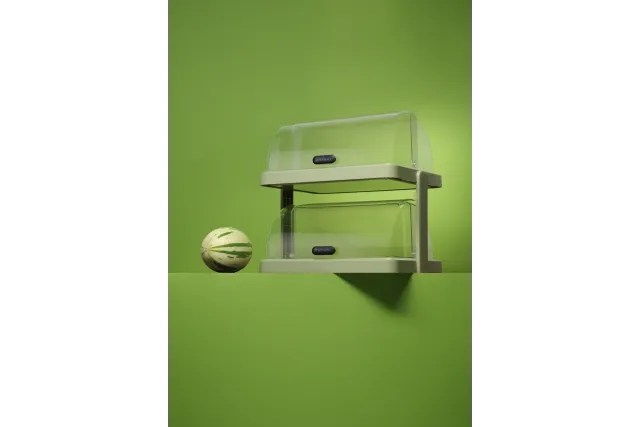 Pojedyncza witrynka chłodząca roll-top Duo UNIQ, podwójna zielona 480x355x480mm HENDI 871973