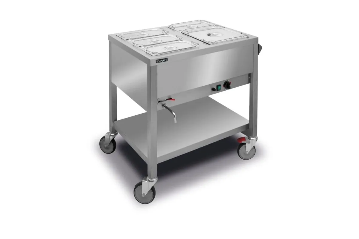 Wózek bemarowy z wspólnym zbiornikiem wodnym (pojemność 2 x 1/1 GN) BW-8.5/S