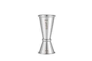Jigger, miarka barmańska 20/40 ml, BarUp, 0,04L, srebrny, ⌀42x100mm, Okrągły 597064