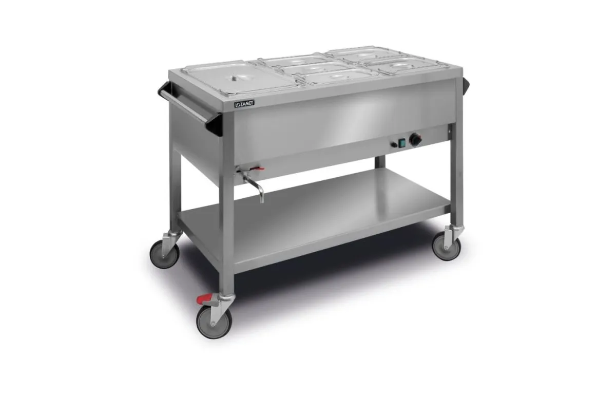 Wózek bemarowy z wspólnym zbiornikiem wodnym (pojemność 3 x 1/1 GN) BW-11.5/S