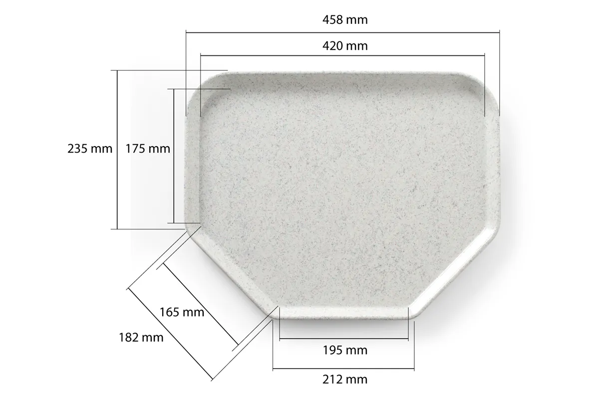 Taca trapezowa , AmerBox, granitowy, 455x355mm 876657