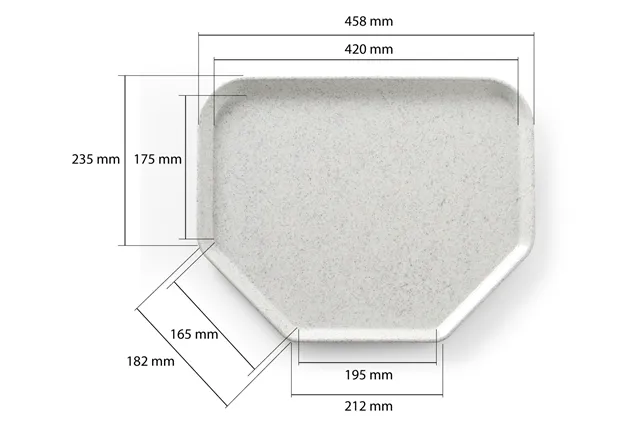 Taca trapezowa , AmerBox, granitowy, 455x355mm 876657