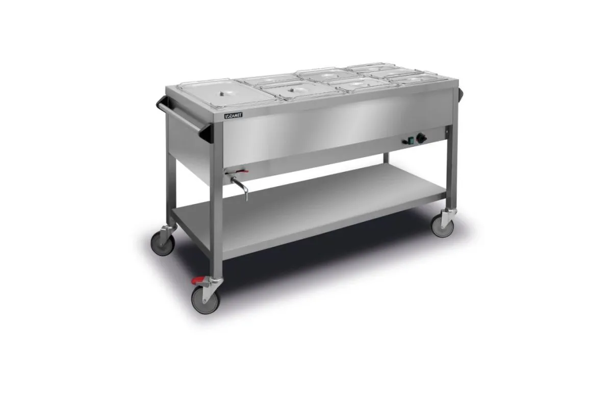 Wózek bemarowy z wspólnym zbiornikiem wodnym (pojemność 4 x 1/1 GN) BW-14.5/S