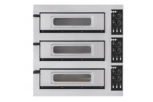 Piec do pizzy 3-stopniowy Basic 3/50 Glass and Light, Prismafood, 400V/1200W, 915x690x900mm 1F010176