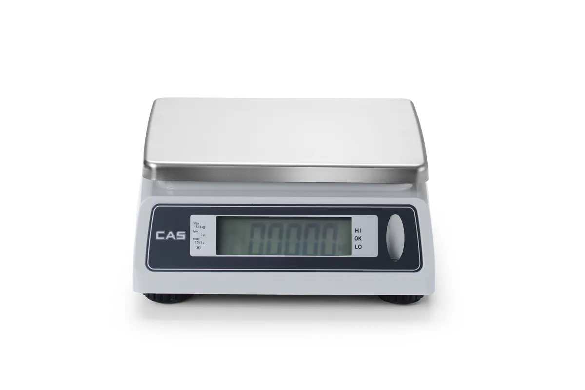 Waga z legalizacją, wodoodporna, CAS, 3 kg, 299x256x117mm 580066