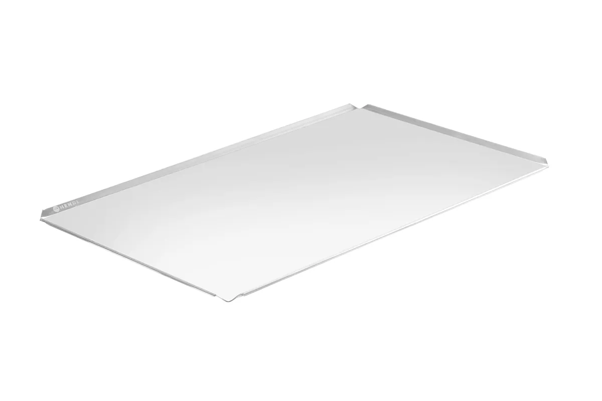 Blacha wypiekowa z 4 rantami, HENDI, srebrny, 600x400x10mm, Prostokątny 808382