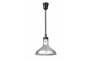 Lampa do podgrzewania potraw wisząca, w kształcie dzwonu, HENDI, srebrny, 230V/250W, ⌀295x207mm 273661