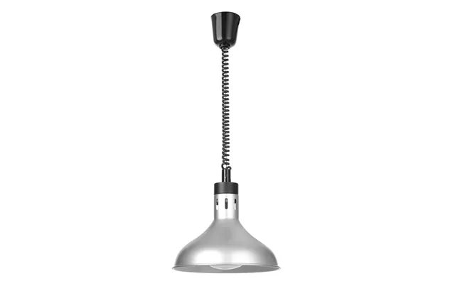 Lampa do podgrzewania potraw wisząca, w kształcie dzwonu, HENDI, srebrny, 230V/250W, ⌀295x207mm 273661