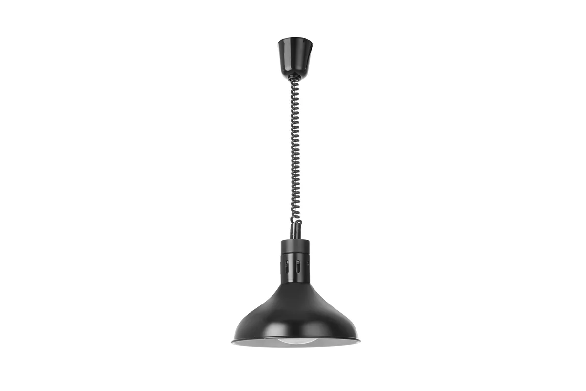 Lampa do podgrzewania potraw wisząca, w kształcie dzwonu, HENDI, czarny, 230V/250W, ⌀295x207mm 273678