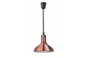 Lampa do podgrzewania potraw wisząca, w kształcie dzwonu, HENDI, miedziany, 230V/250W, ⌀295x207mm 273685