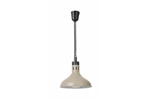 Lampa do podgrzewania potraw wisząca, w kształcie dzwonu, HENDI, beżowy, 230V/250W, ⌀295x207mm 273708