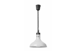 Lampa do podgrzewania potraw wisząca, w kształcie dzwonu, HENDI, biały, 230V/250W, ⌀295x207mm 273715