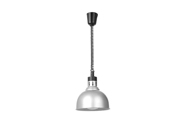 Lampa do podgrzewania potraw wisząca, w kształcie kopuły, HENDI, srebrny, 230V/250W, ⌀250x207mm 273609