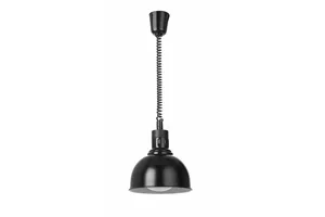 Lampa do podgrzewania potraw wisząca, w kształcie kopuły, HENDI, czarny, 230V/250W, ⌀250x207mm 273616