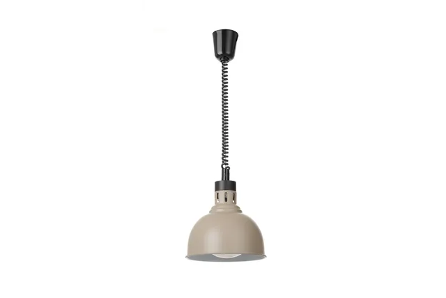 Lampa do podgrzewania potraw wisząca, w kształcie kopuły, HENDI, beżowy, 230V/250W, ⌀250x207mm 273647