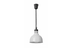 Lampa do podgrzewania potraw wisząca, w kształcie kopuły, HENDI, biały, 230V/250W, ⌀250x207mm 273654