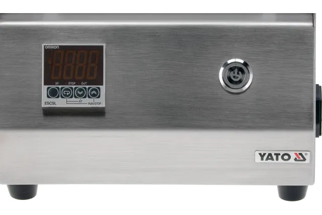 Zgrzewarka do tacek z matrycą 1-komorową YATO YG-09280 – 900 W, sterownik Omron, płyta PTFE, cięcie folii