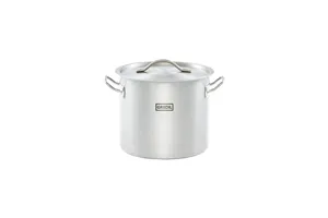 Garnek wysoki z pokrywką, stalowy, Ø 240 mm, V 9 l Gredil 011245