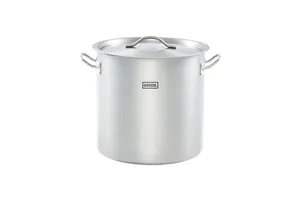 Garnek wysoki z pokrywką, stalowy, Ø 320 mm, V 25.7 l Gredil 011345