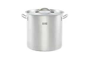 Garnek wysoki z pokrywką, stalowy, Ø 360 mm, V 36.6 l Gredil 011365
