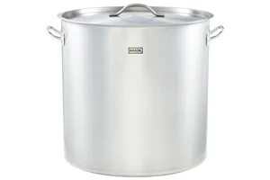 Garnek wysoki z pokrywką, stalowy, Ø 500 mm, V 98.2 l Gredil 011505