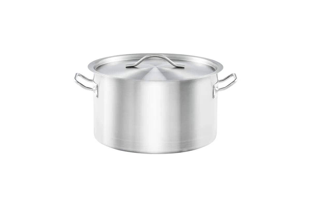 Garnek średni z pokrywką, stalowy, Basic, Ø 280 mm, V 9.8 l Stalgast 012286