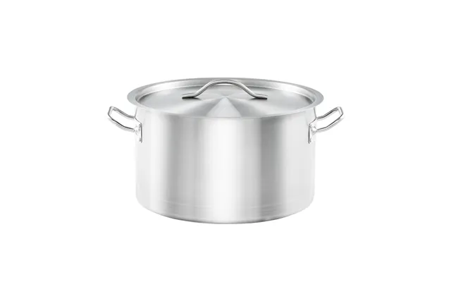 Garnek średni z pokrywką, stalowy, Basic, Ø 280 mm, V 9.8 l Stalgast 012286