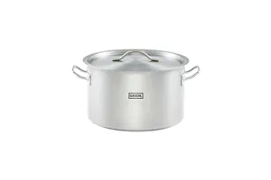 Garnek średni z pokrywką, stalowy, Ø 320 mm, V 16.1 l Gredil 012325