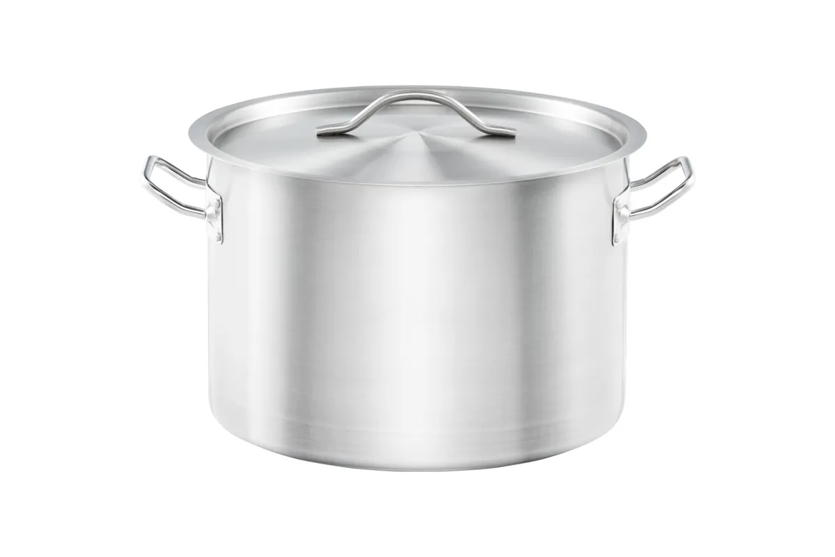 Garnek średni z pokrywką, stalowy, Basic, Ø 320 mm, V 18 l Stalgast 012326