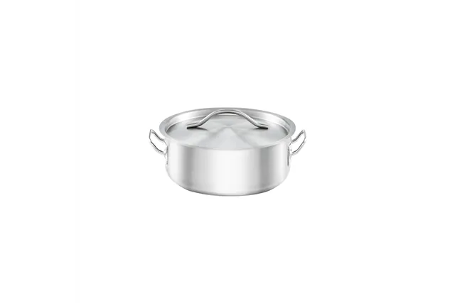 Garnek niski z pokrywką, stalowy, Basic, Ø 160 mm, V 1.2 l Stalgast 013166