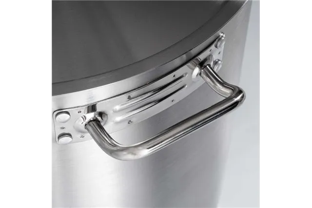 Garnek niski z pokrywką, stalowy, Ø 200 mm, V 3.3 l Stalgast 013202