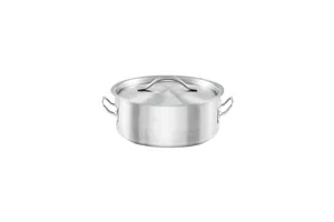 Garnek niski z pokrywką, stalowy, Basic, Ø 200 mm, V 2.2 l Stalgast 013206