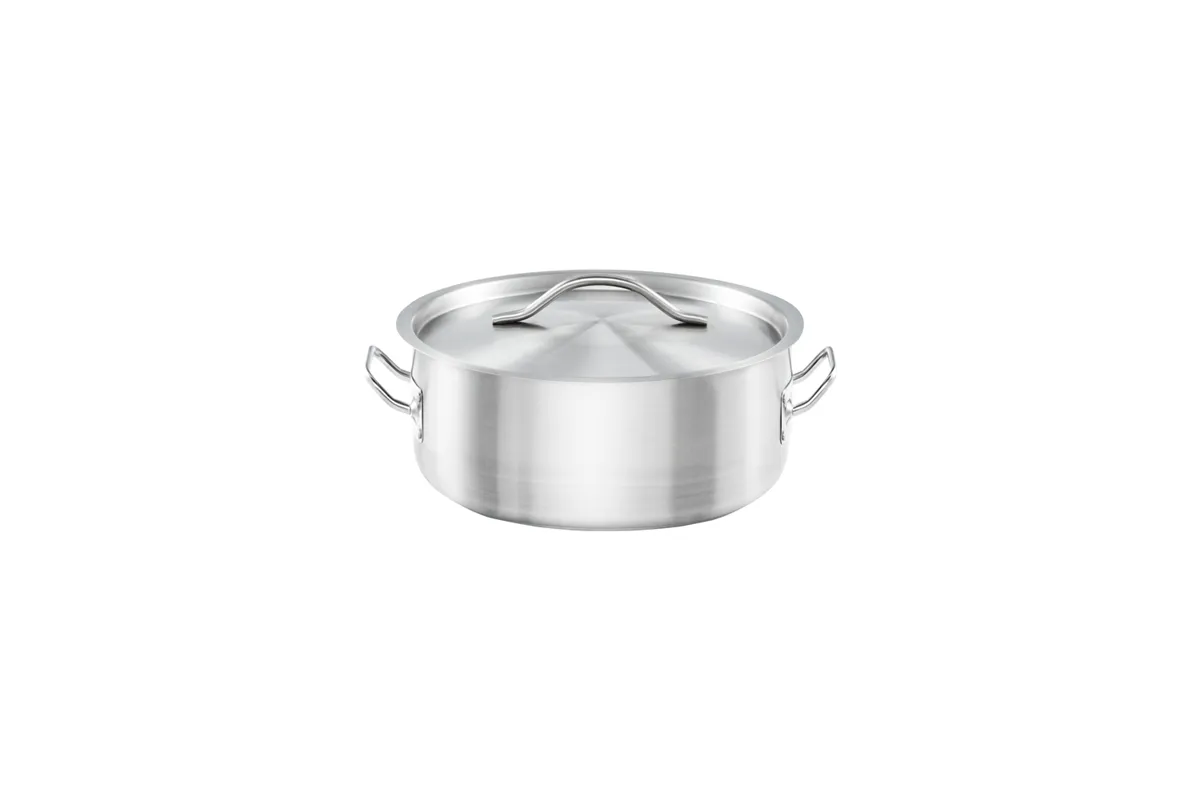 Garnek niski z pokrywką, stalowy, Basic, Ø 200 mm, V 2.2 l Stalgast 013206