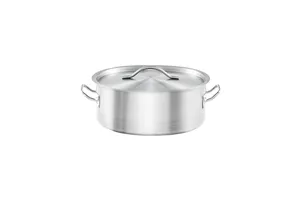 Garnek niski z pokrywką, stalowy, Basic, Ø 240 mm, V 3.6 l Stalgast 013246