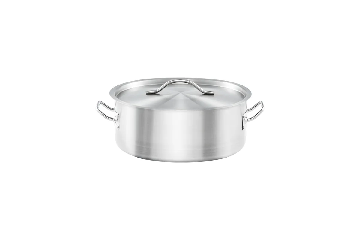 Garnek niski z pokrywką, stalowy, Basic, Ø 240 mm, V 3.6 l Stalgast 013246
