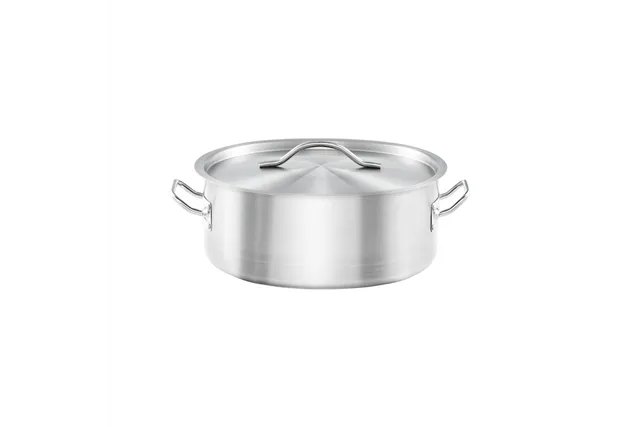 Garnek niski z pokrywką, stalowy, Basic, Ø 240 mm, V 3.6 l Stalgast 013246