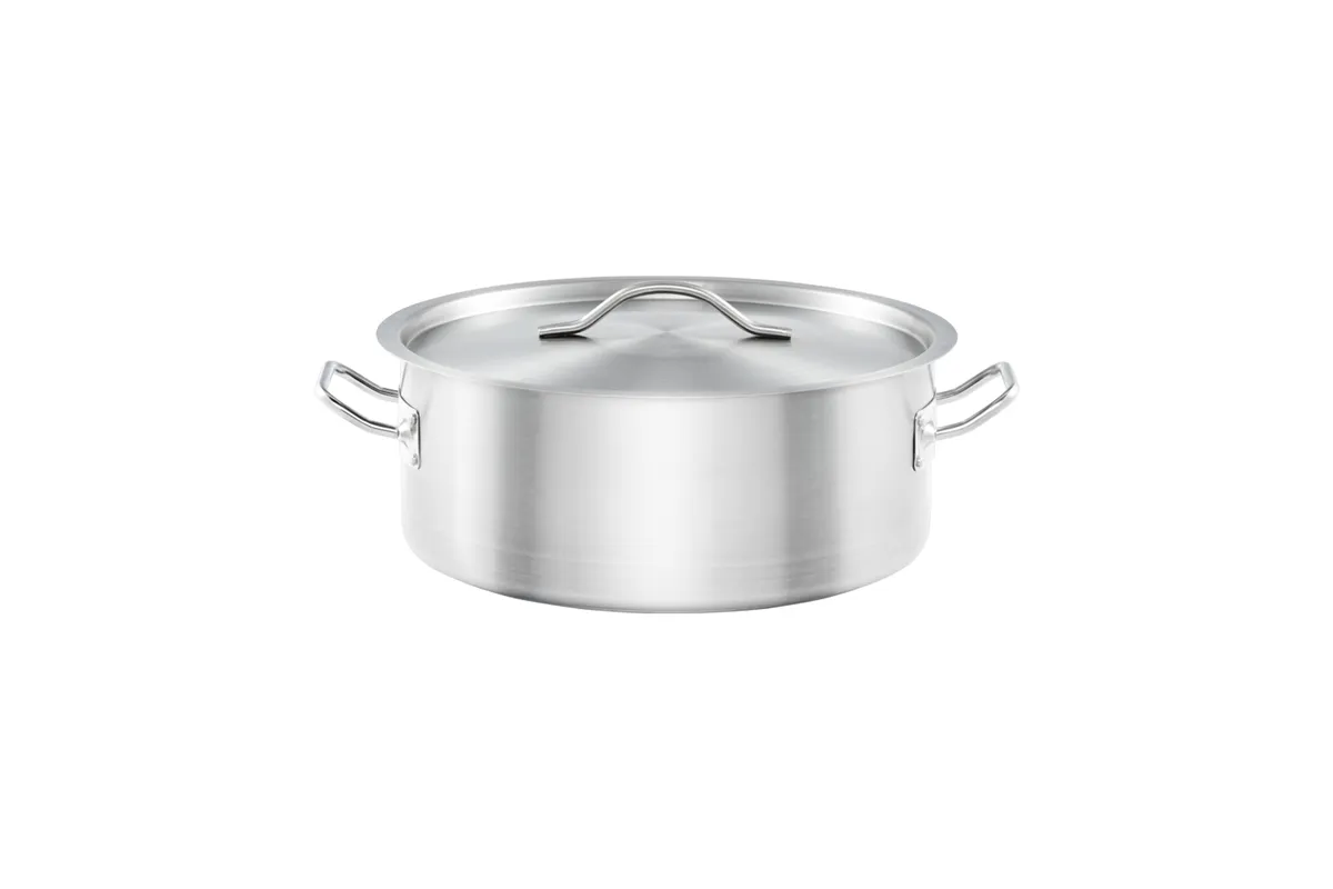 Garnek niski z pokrywką, stalowy, Basic, Ø 280 mm, V 5.5 l Stalgast 013286