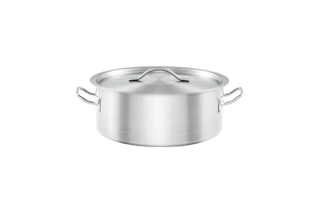 Garnek niski z pokrywką, stalowy, Basic, Ø 280 mm, V 5.5 l Stalgast 013286
