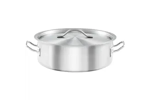 Garnek niski z pokrywką, stalowy, Basic, Ø 320 mm, V 8.8 l Stalgast 013326