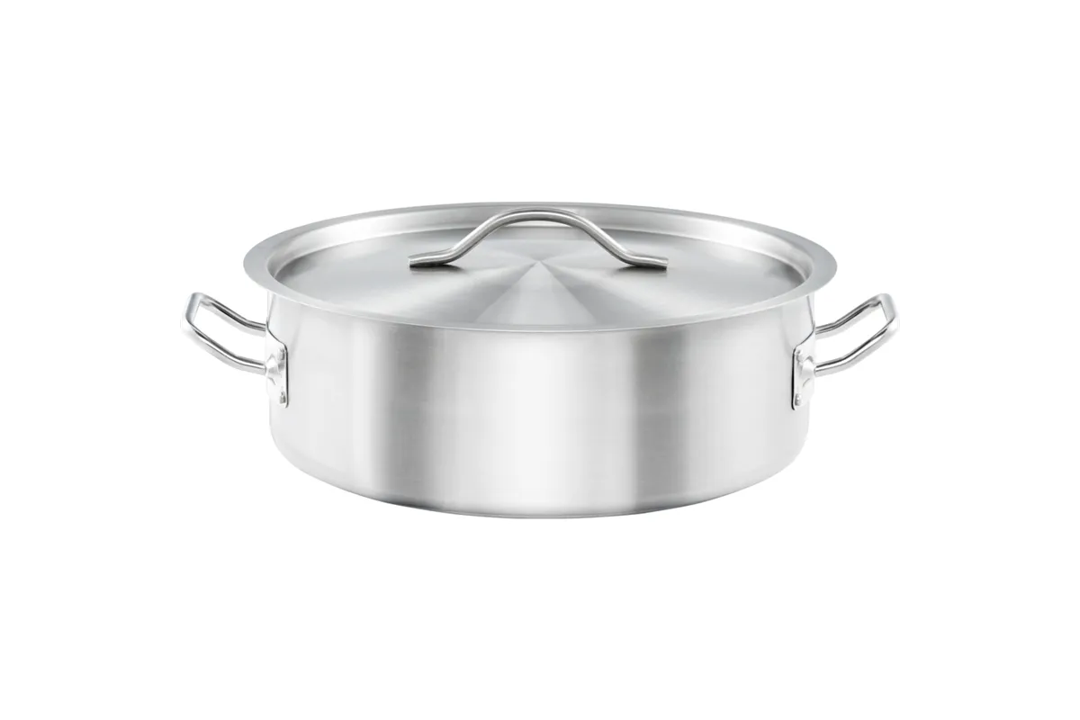 Garnek niski z pokrywką, stalowy, Basic, Ø 320 mm, V 8.8 l Stalgast 013326